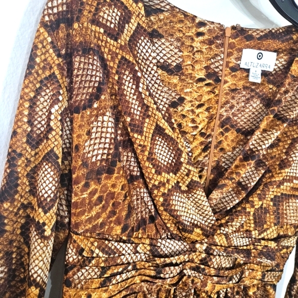 Altuzarra Snake Pattern Long Sleeve Dress Size 8 - Picture 3 of 10
